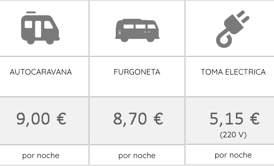 precios camping